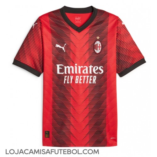 Camisa de Futebol AC Milan Equipamento Principal 2023-24 Manga Curta
